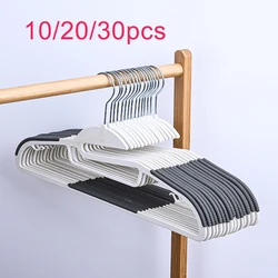 10/20/30pcs plastic coat hanger, non-slip super thin space-saving suit hanger pants hanger, sturdy and durable, with 360° hooks