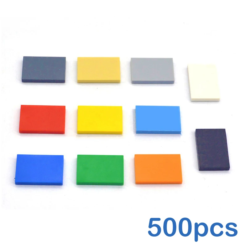 500PCS DIY Building Blocks Thin Figure Bricks Smooth 2x3 Dots Educational Creative Toys for Children Size Compatible With Brand