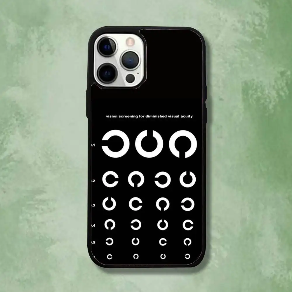 Medical Eye Chart Phone Case For iPhone 16,15,14,13,12,11,Pro,Max,Plus,Mini,SE4,E Magnetic Magsafe Wireless Charging