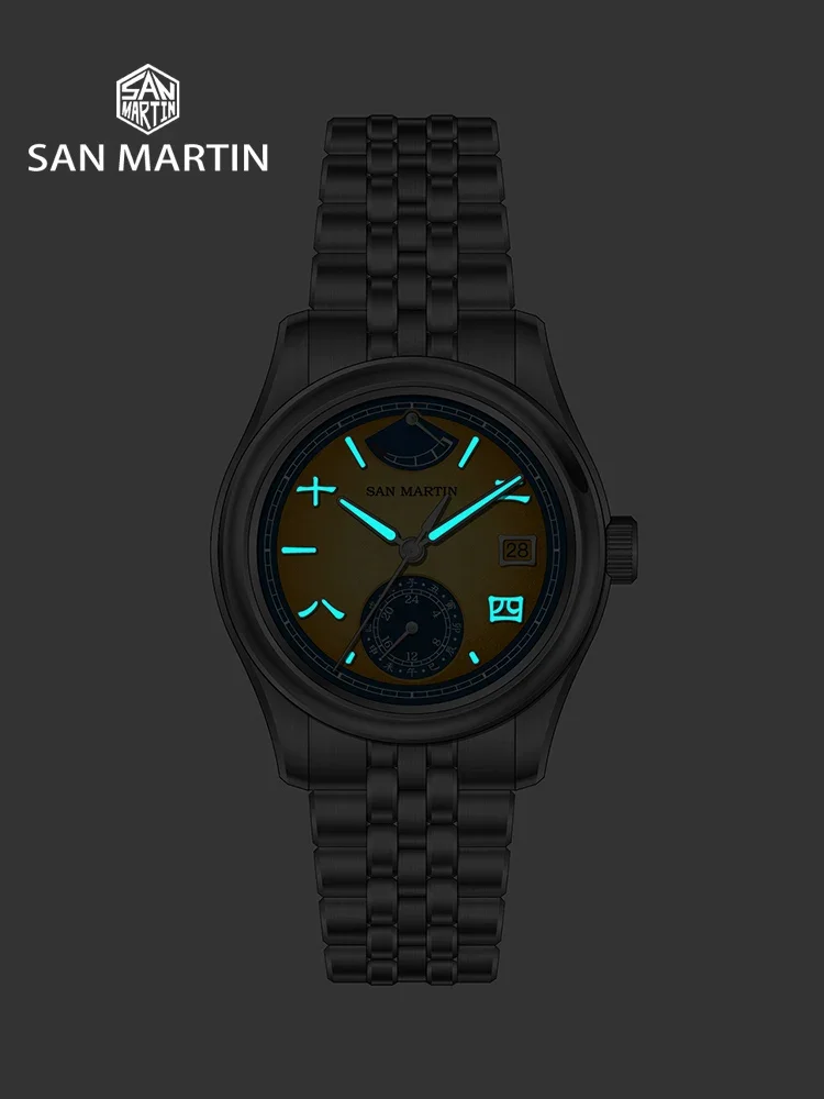 San Martin 39mm Chinese Style Original Design Miyota 9132 Men's Luxury Dress Watch Automatic Mechanical Waterproof 100m SN0144