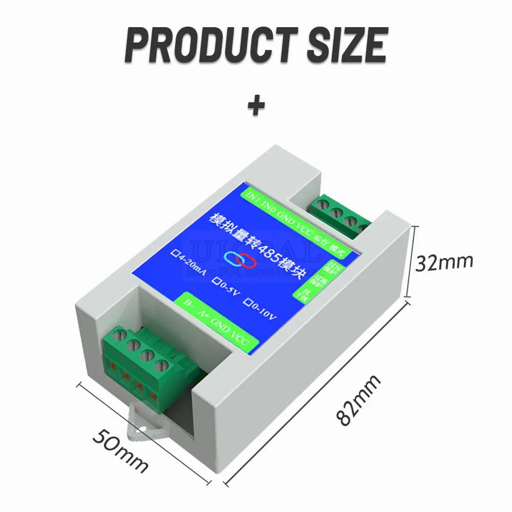 RTU Protocol 2 4 8 Channel Digital RS485 Transform Modules Conversion Module Analog 4-20mA 0-5V 0-10V to RS485 Modbus