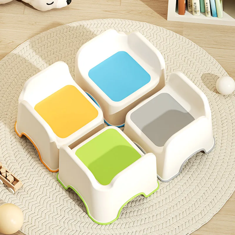 Thickened Plastic Stool For Kids Multi-scene Household Small Bench Sofa Shoe Changing Bath Low Chair Living Room Portable Seat