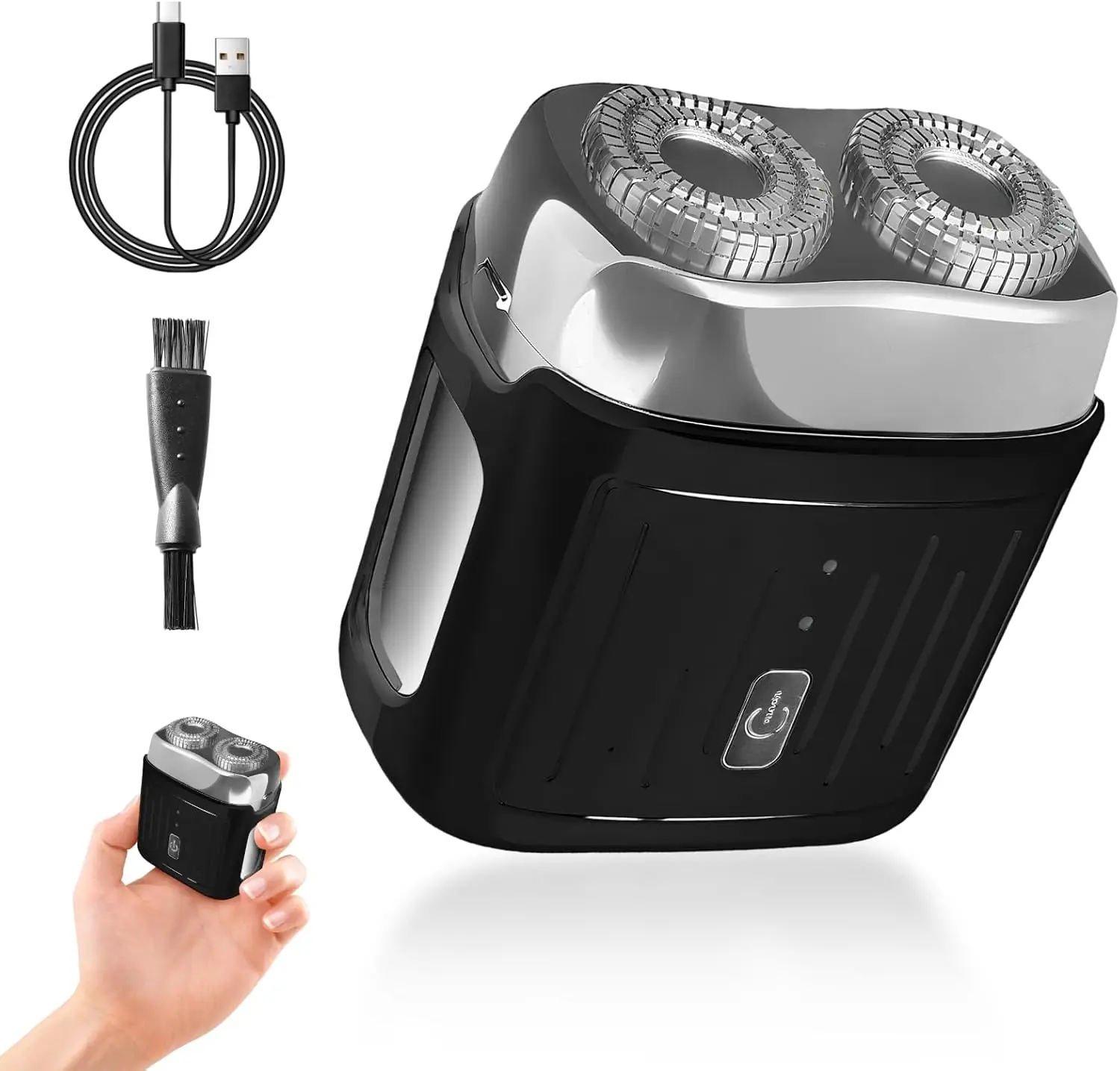 Mini Electric Shaver Men's Portable Mini Electric Razor Fast Charging  Washable Double Head Razor Beard Trimmer Tool