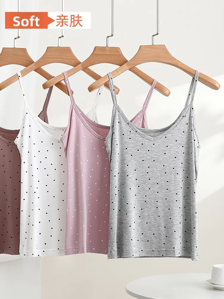 Slim Fit Modal Tank Top Women Summer V Neck Sleeveless Home Vest Large Size Slimming Cool Base Shirt Thin Strapless Bodice