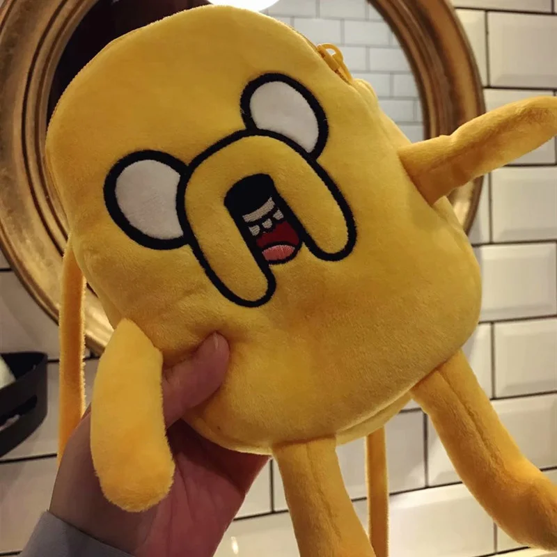 Finn & Jake Figure Crossbody Bag Swag Rap Plush Coin Bag Phone Bag Anime Advanture Robert BMO Bag Stuffed Toys For Children Gift