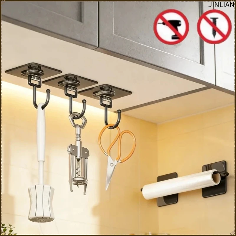 Increased Hook with Strong Adhesion on The Wall No Need To Drill Holes in The Kitchen Adhesive Hooks Load-bearing Wall Hooks