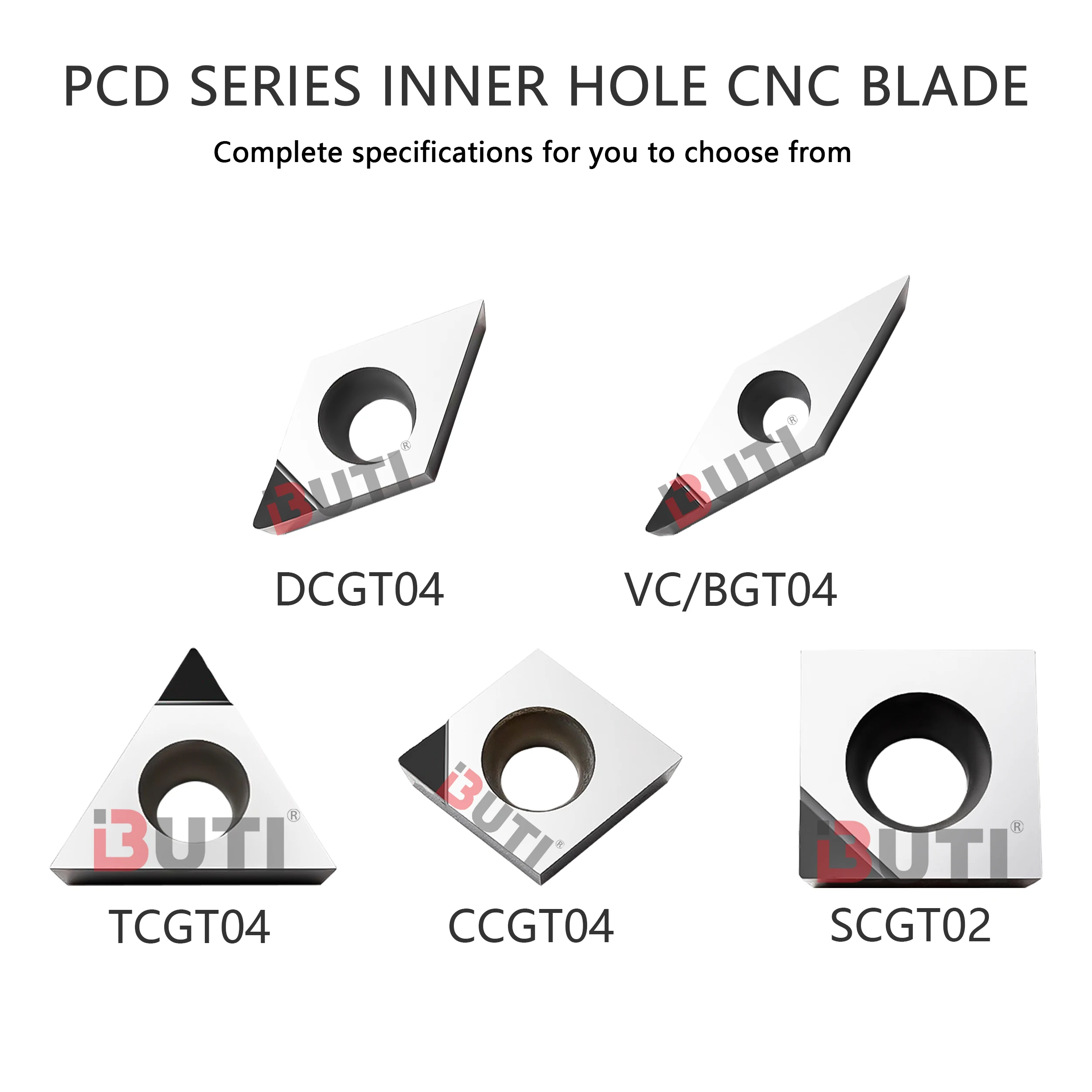 1PCS VBGT11T301 VCGT160402 TCGT110204 PCD Turning Blade Copper Aluminum Special CNC Lathe Cutting Insert Inner Hole Series Blade