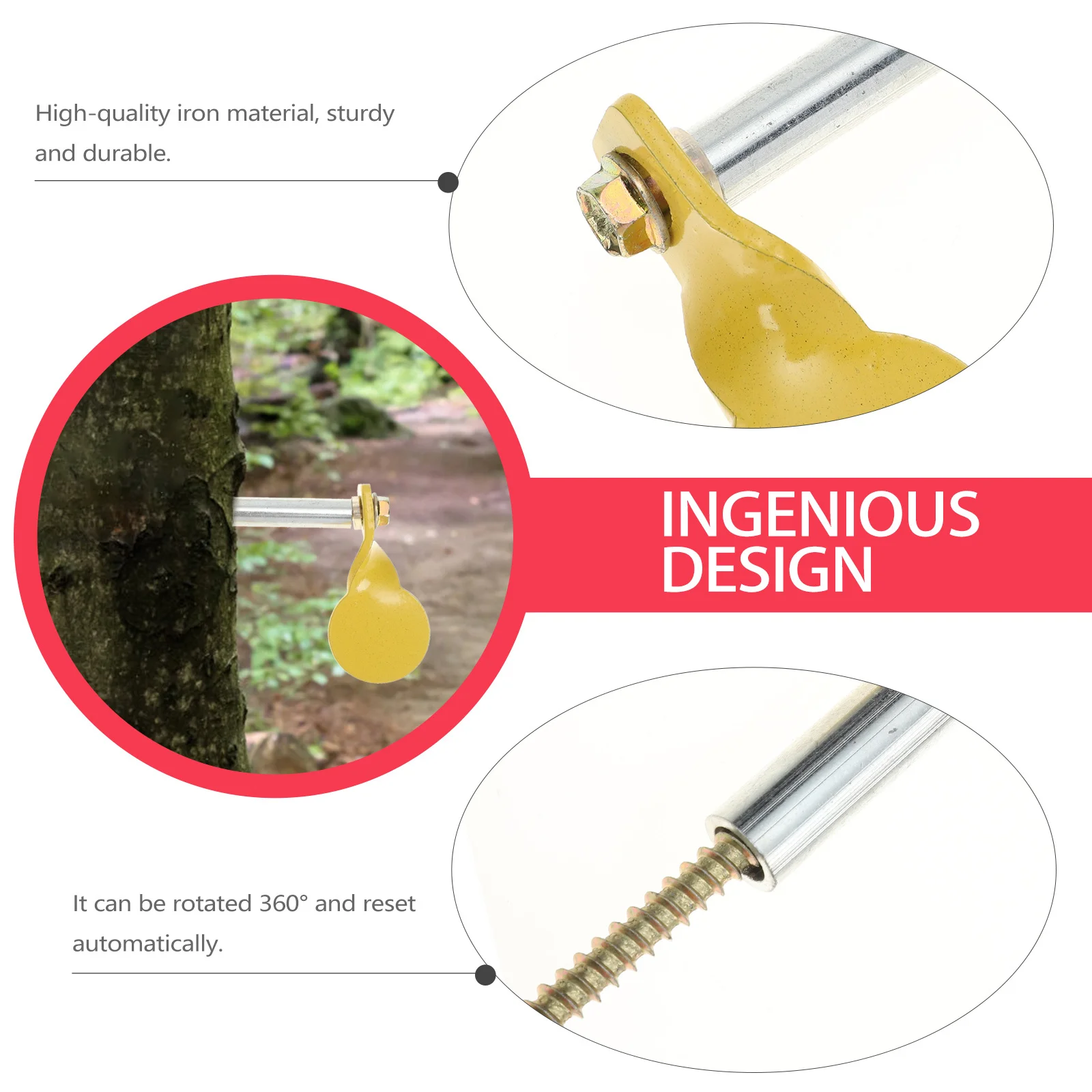 مجموعة واحدة من أدوات الهدف الصغيرة المصنوعة من الفولاذ المقاوم للصدأ لعبة التدريب على الرماية أهداف معلقة صغيرة #1