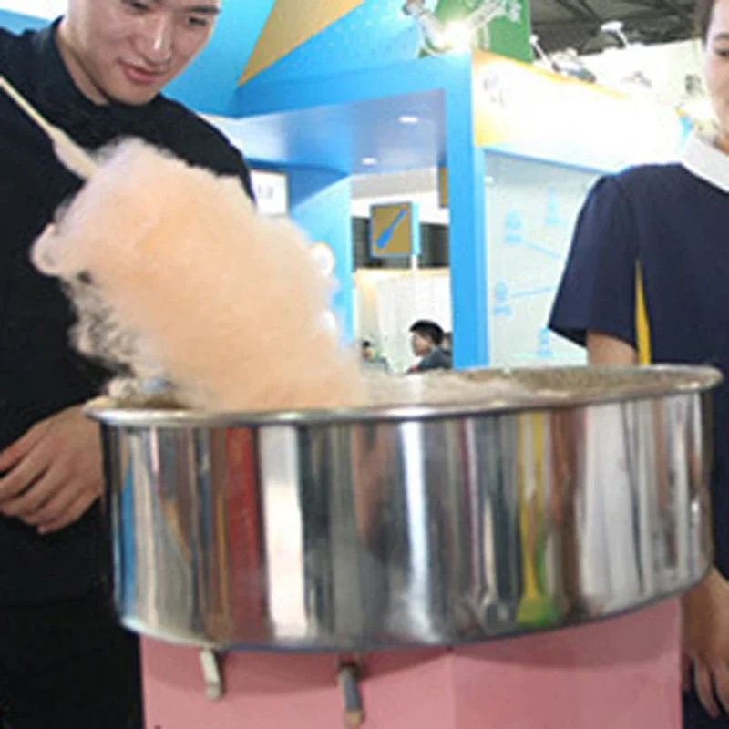 Vertical Commercial Electric Cotton Candy Machine with Cart Function Fully Automatic Cotton Candy Machine 1200W
