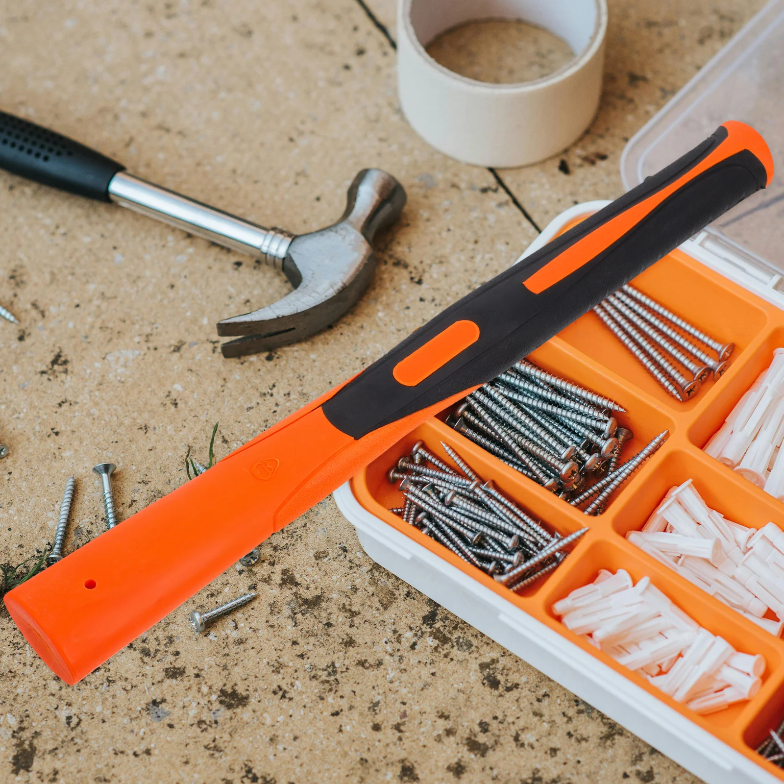 

Shockproof Hammer Handle Rubber Coated Antislip Lightweight Durable Replacement Tool Axe Claw Hammers Accessories