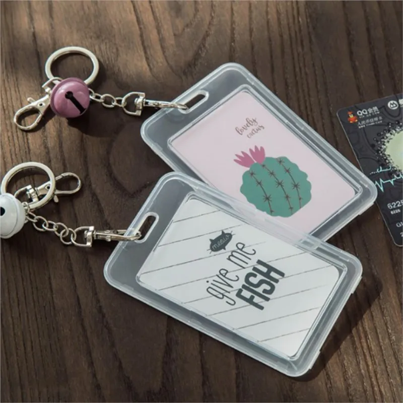 2pcs/lot Bags Bank Credit Card Holder Card Cover Good Quality Cute Cactus Card Case Keeper Kids Gift