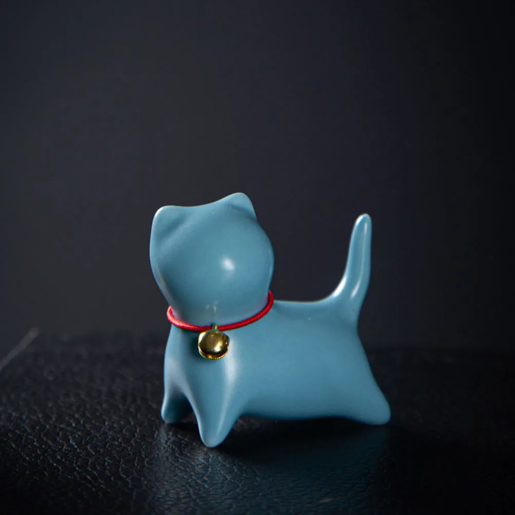 

Lovely Ceramic Cat Decor Exquisite Workmanship Practical Use Desktop Cabinet Cupboard Chair Gift for Adults