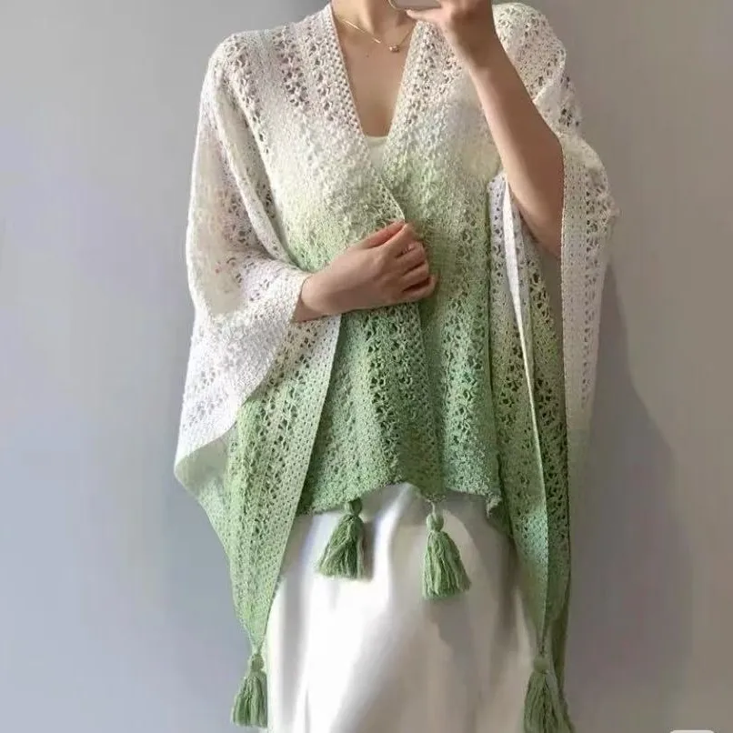 

Knitting Nap Blankets Shawl Outer Cloak Cape Warm Office Room Sofa Cover Napping Blankets Scarf Travel Photography Props