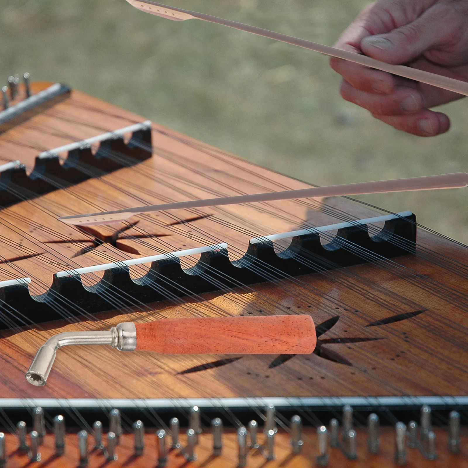 

Dulcimer Wrench Octagonal Professional Tuning Tool Precision Wood Metal Spanner Easy Carry Instrument Tone Adjustment Accessory