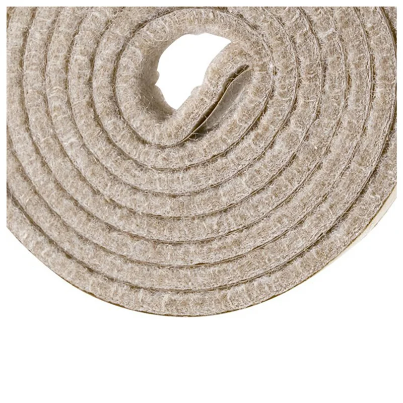 Rollo de tira de fieltro resistente autoadhesivo ABRB-10X para superficies duras (1/2 pulgada x 60 pulgadas), blanco crema