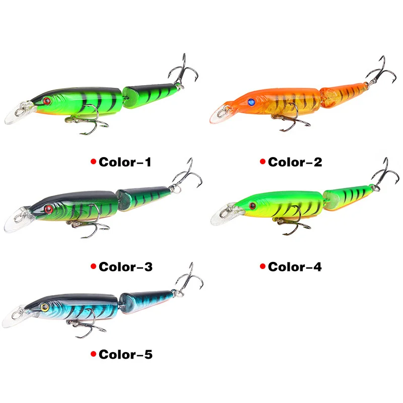 Multi Sections Wobblers Pike 10.5cm 9g Fishing Lures Isca Artificial Jointed Bait Crankbait Minnow For Fishing Carp Tackle