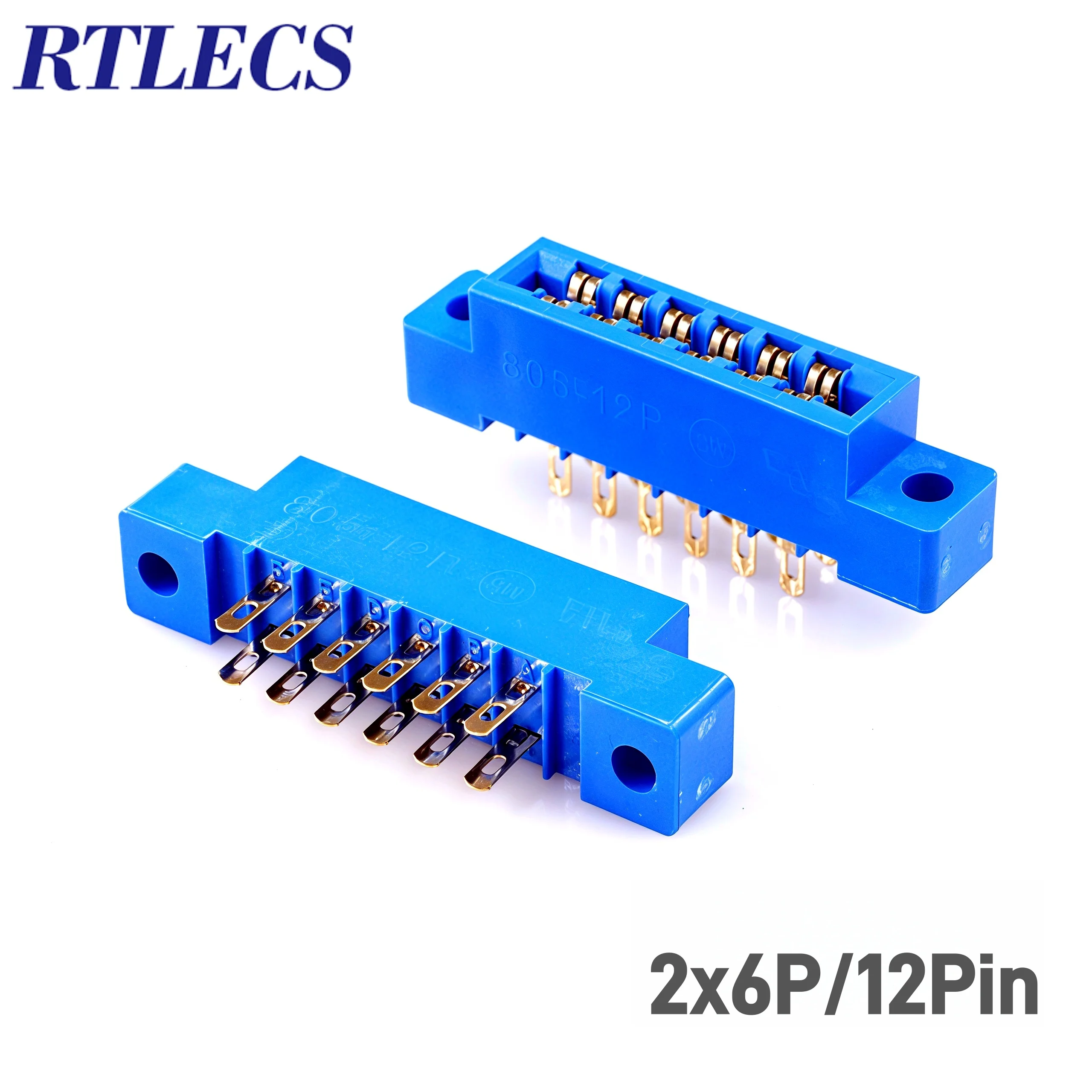 10pcs Flange 805 Card Edge Connector 3.96 mm Pitch 8 12 16 20 24 30 36 44 56 72 Pin PCB Gold Finger Board Slot Wire Solder Type