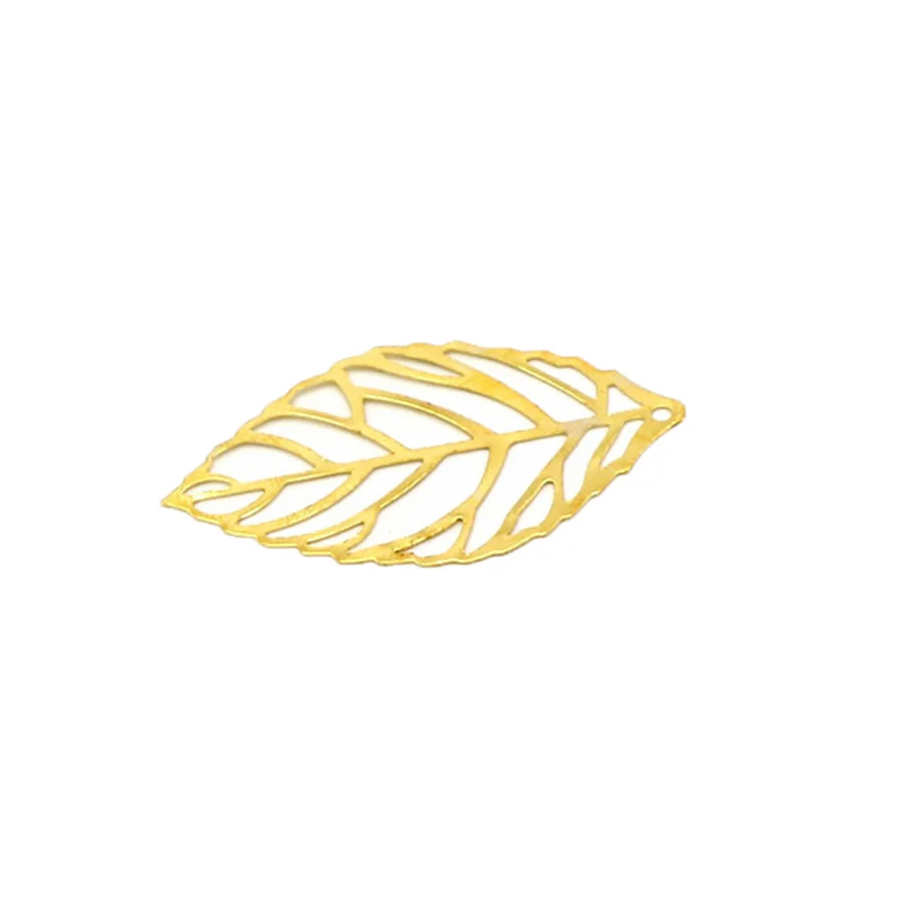 

100 Pcs Hollow Leaves Iron Sheets DIY Headdress Material Hairpins Accessories Bride Charm Hair Jewelry Craft