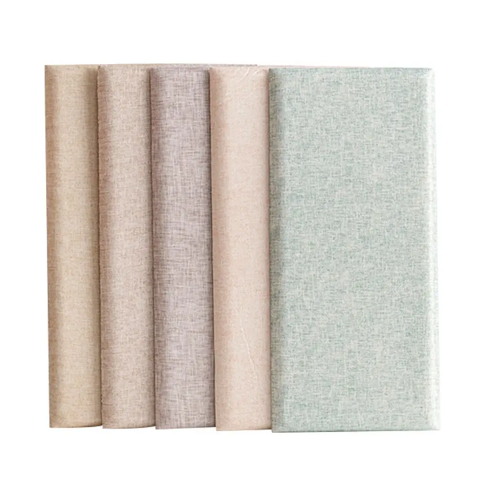 Thicken Tatami 3D Wall Stickers Soft Back Anti-bump Self-adhesive Wall Mat Self-adhesive 3D Design Living Room Wall Deco