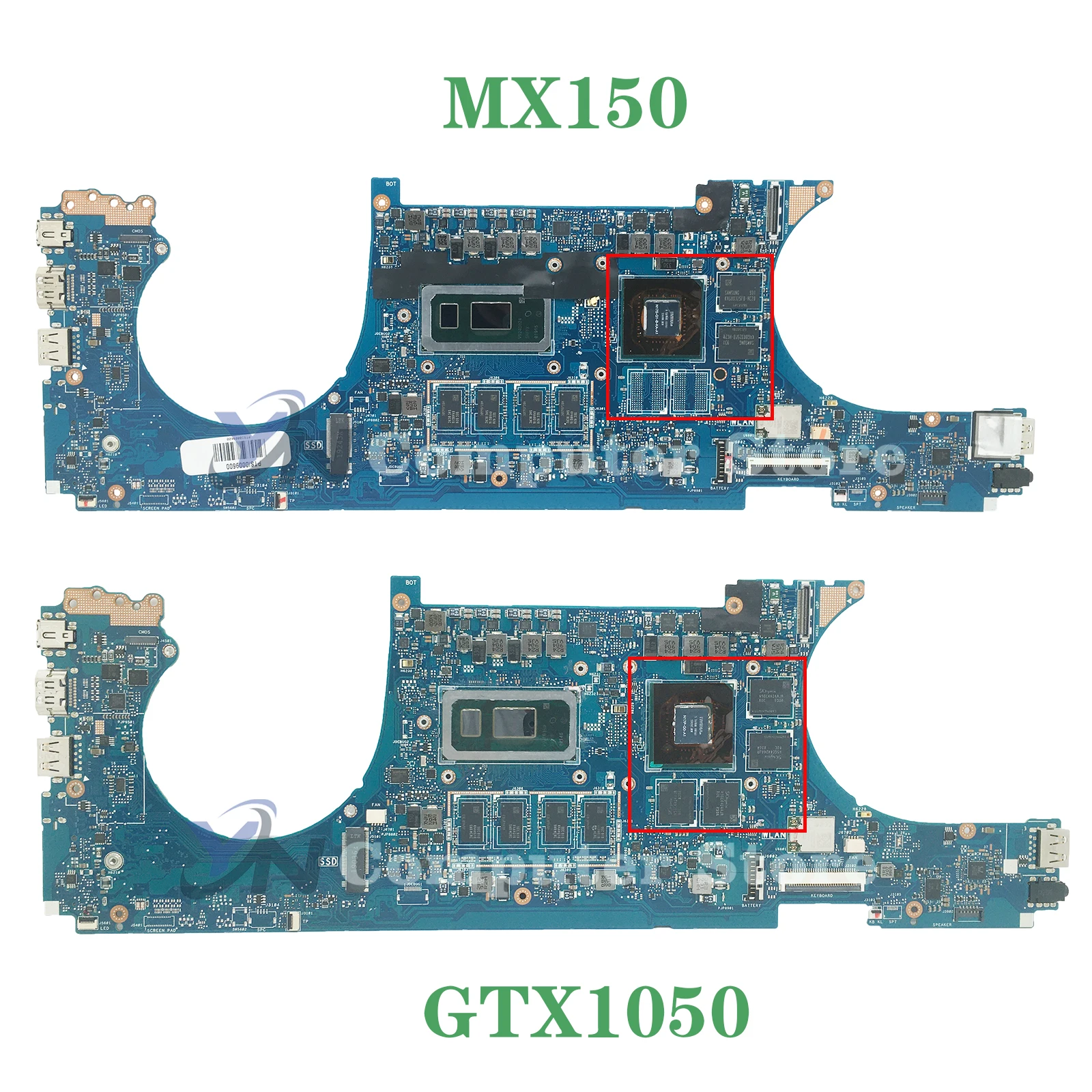 For Asus ZenBook UX533FN UX533F UX533FD UX533 Laptop Motherboard UX533FD Motherboard MX150 GTX1050 GPU I5 I7 CPU 8GB 16GB RAM