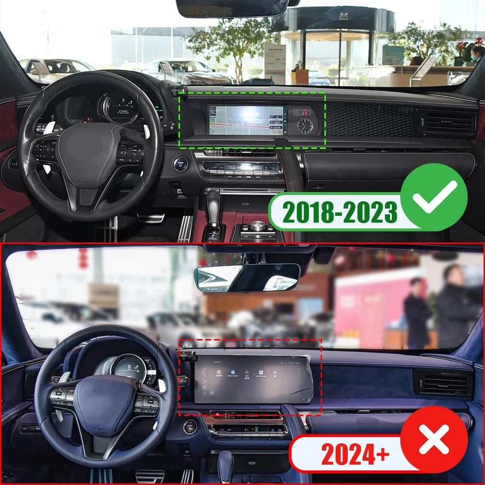 2Pcs LHD Carbon Car Interior Center Dashboard Side Air Vent Panel Cover Trim Accessories For Lexus LC LC500 LC500h 2018-2023