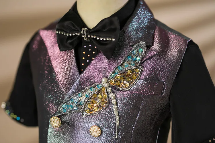 Frühlings-Boutique-Kleidung: Blazer-Kostüm-Set für Klavieraufführungen, Hochzeiten, Geburtstage, Taufen und Partys A4479 – Detail 9