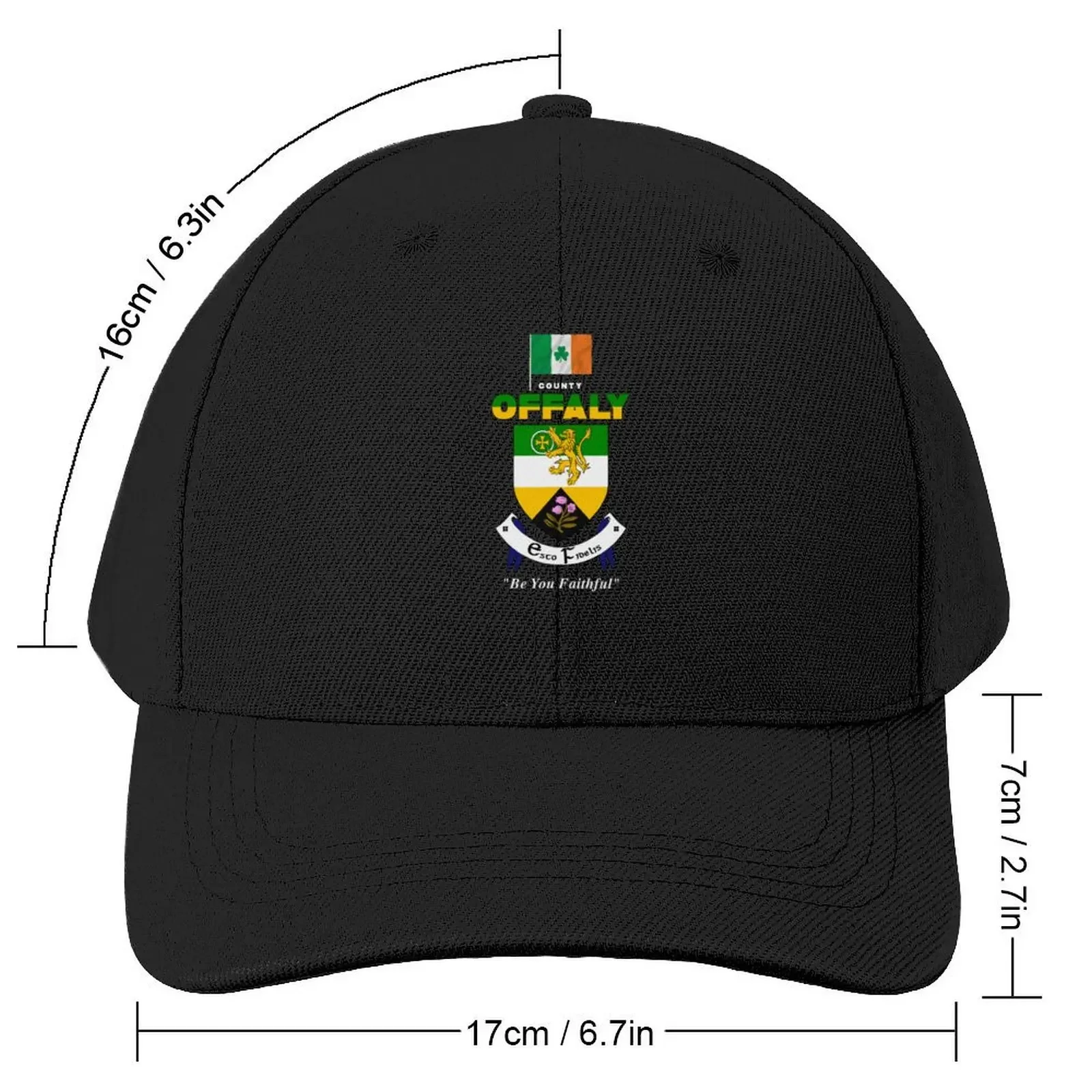 COUNTY OFFALY IRELAND - OFFICIAL CREST Baseball Cap Winter hat Snap Back Hat Trucker Cap Snapback Cap Mens Caps Women's