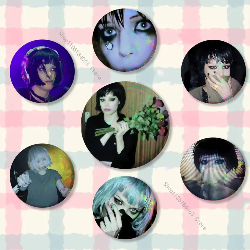 

C-Crystal Castles A-Alice Badges Button Round Creative Pin Brooch Badge Bag Decor Fans Collect Friends Gifts