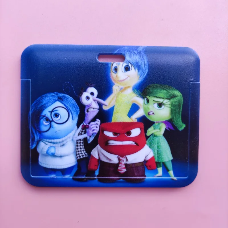 Disney Inside Out ID Card Holder Lanyards Women Business Neck Strap Credit Card Case Girls Badge Holder Retractable Clip