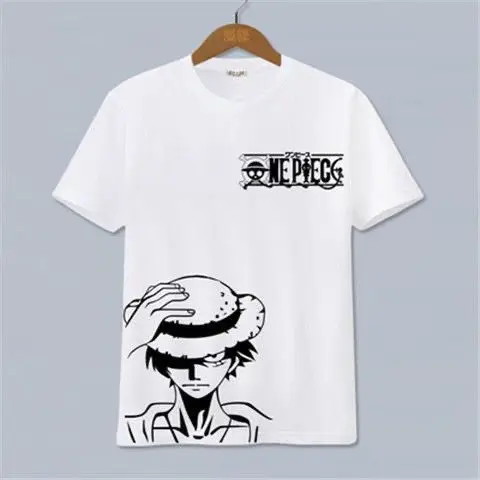 

One Piece Luffy Ace Anime T-shirt Peripheral Cotton Tshirt Men's and Women's Cartoon Short-sleeved Y2K Street Tops Clothing 2026