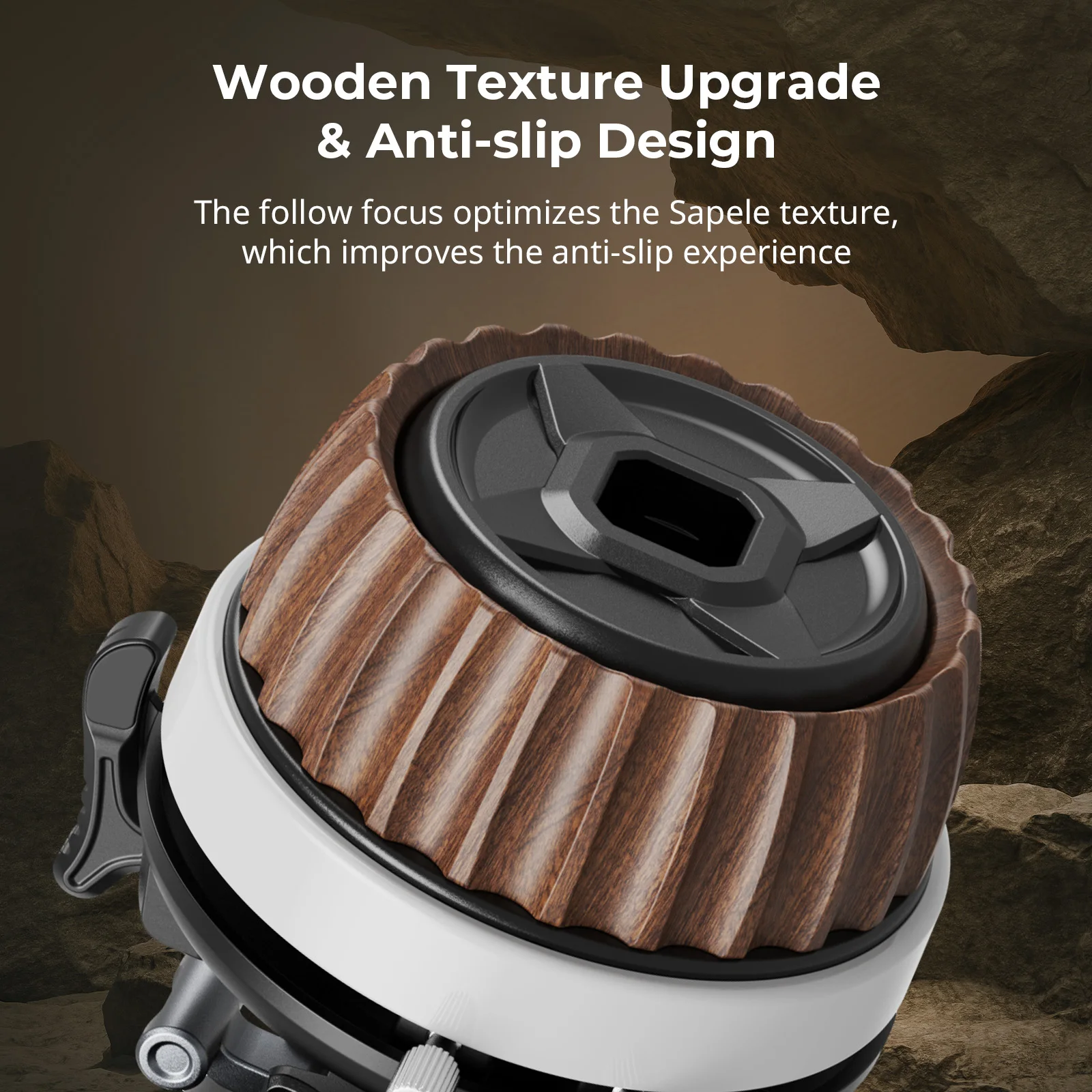 SmallRig modulaire Follow Focus F60 voor DSLR en spiegelloze camera, met niet-dempend ontwerp met tandwielring, 15 mm staaf- en staafklem -5163