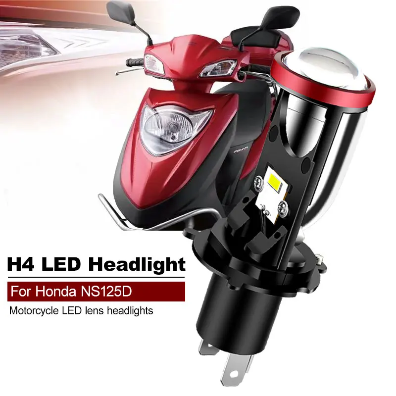 1PCS FOR New Continental Honda NS125D 25W White Motorcycle Accessories H4 LED Lens Headlight CANbus High Low Beam HS1 MOTO Lamp