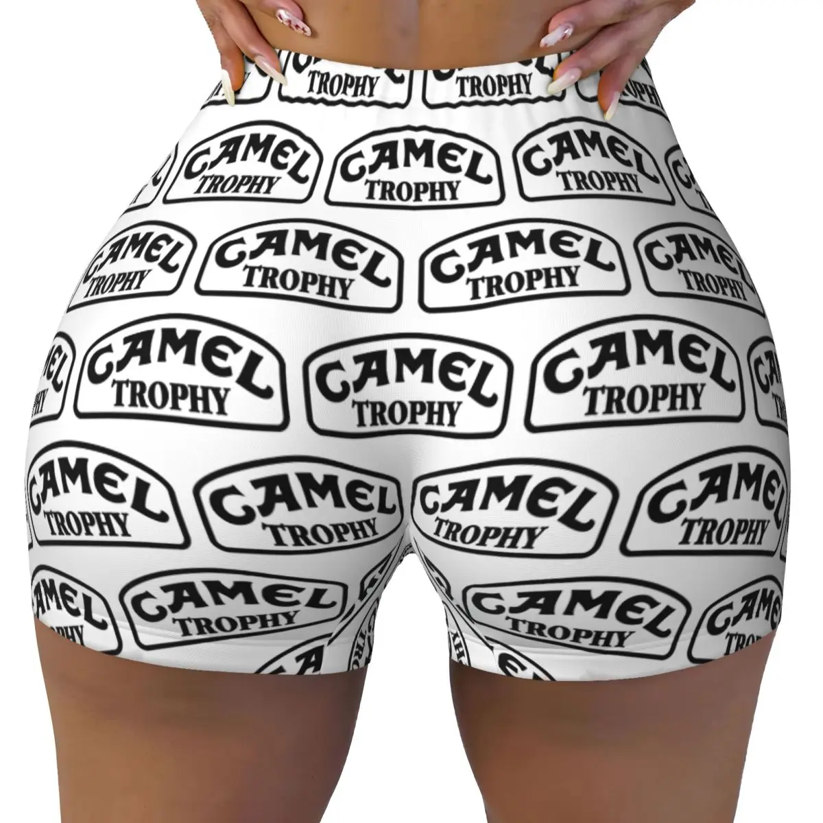 Personalizado Camel Trophy Mulheres Negras Ginásio Treino Correndo Shorts Atlético Voleibol Biker Yoga Shorts