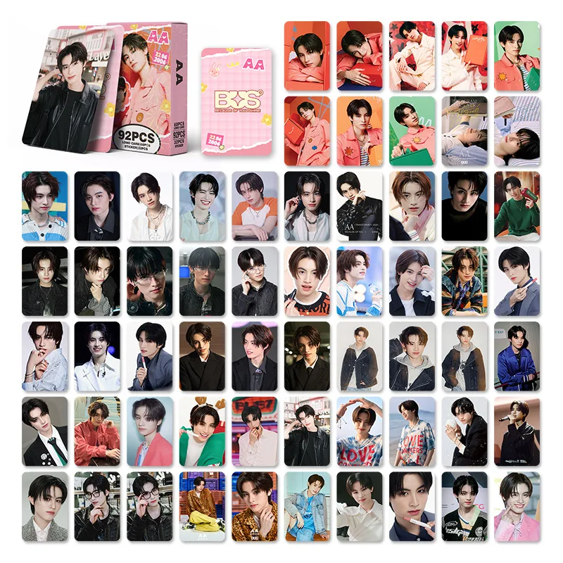 การ์ดมินิวงบอยกรุ๊ปเคป๊อป 92 ชิ้น, สินค้าของดารา, การ์ดรูปถ่ายสนับสนุนบนอินสตาแกรม, สติกเกอร์มินิ, การ์ดโลโมสองด้าน