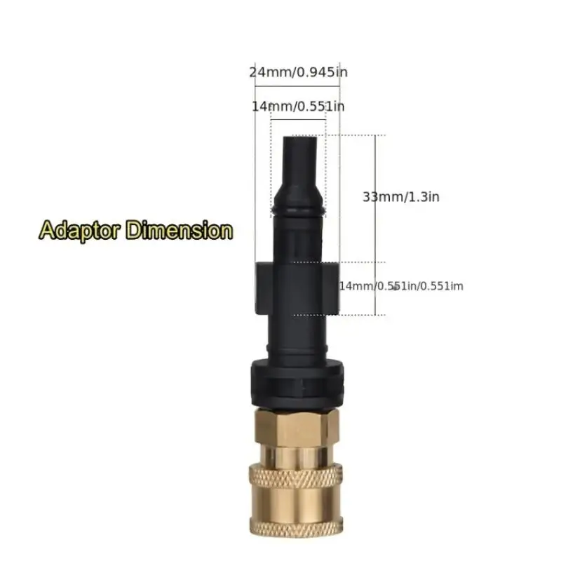 6 Buah Adaptor Koneksi Cepat Mesin Cuci Tekanan Tinggi Benang 1/4 "dengan Nosel Cocok untuk LAVOR/Sterwins/Kit Plastik Tahan Lama Parkside