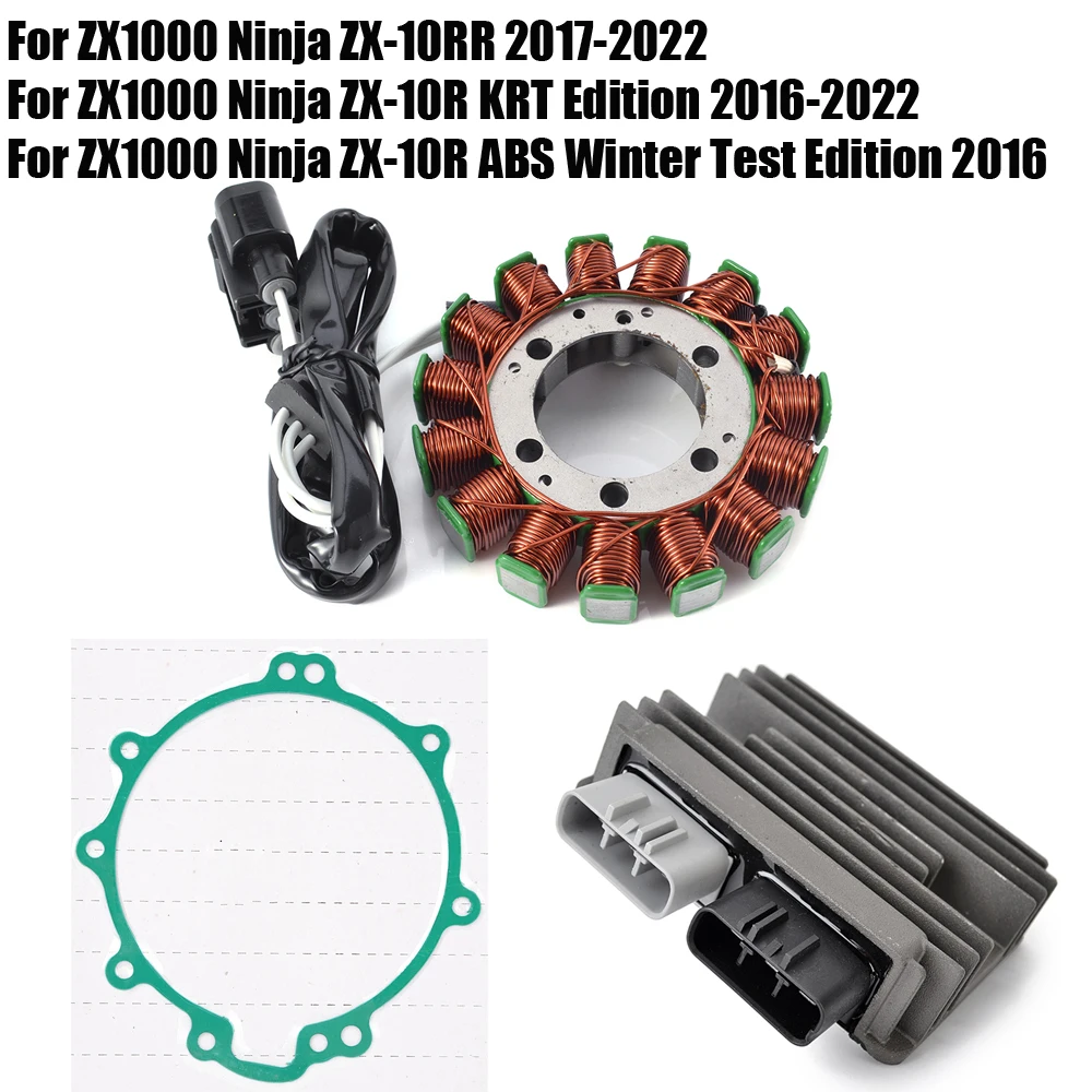 

Stator Coil Gasket + Regulator Rectifier For Kawasaki ZX1000 Ninja ZX-10RR ZX-10R KRT Ed 2017 - 2022 / Ninja ZX10R ZX10RR