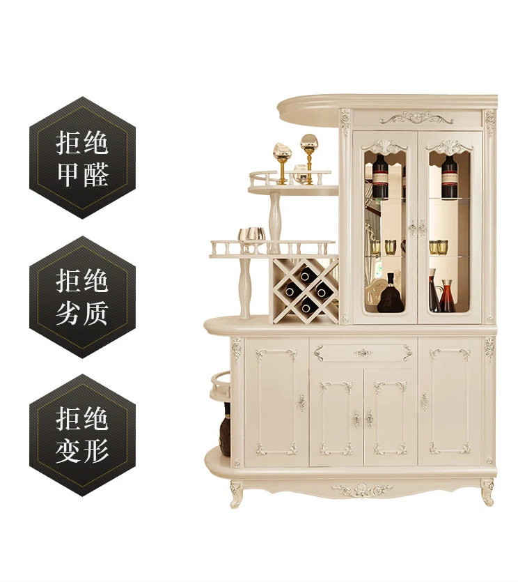 European Style Hallway Living Room Partition Double-Sided Wine Cabinet Screen Door Decoration Shoe Cabinet