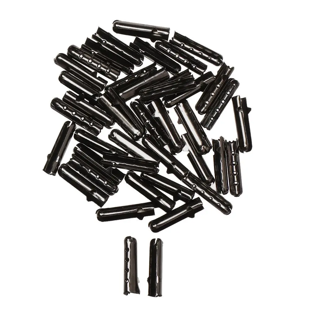 50pcs Metal Shoes Accessories Unsex Replacement Shoe Lace Head Shoelaces Repair Ends Shoestrings Bullet Aglets Tip