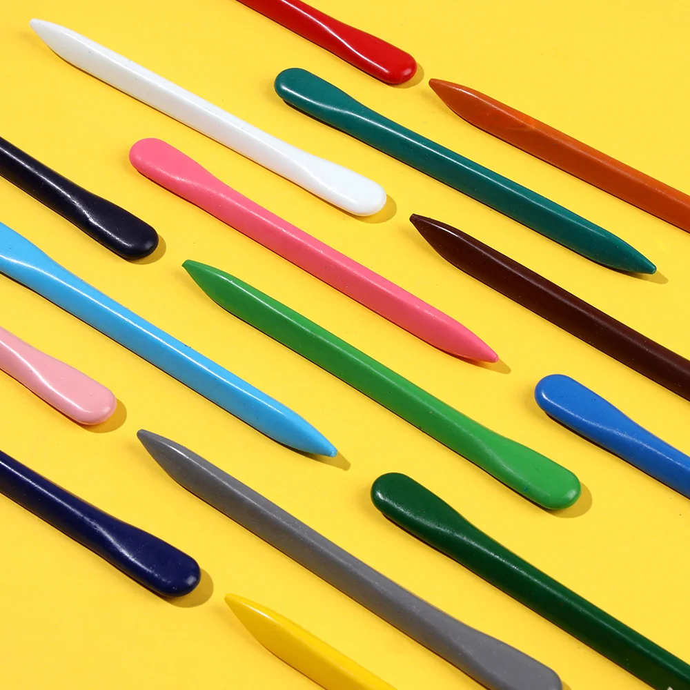 6/12/24/36 Colors Plastic Plastic Crayon Do Not Dirty Hands Erasable Colored Crayon Washable Triangular Shaped Wax Pencil