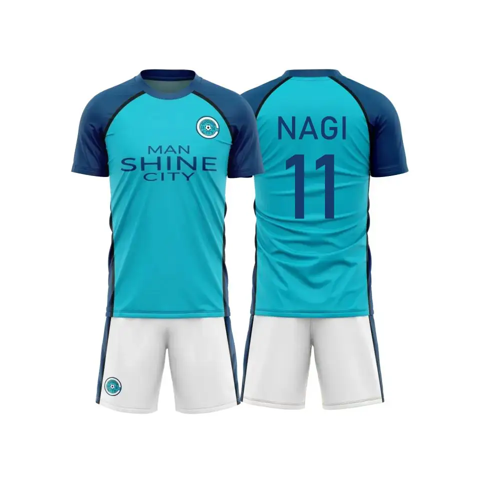 Cartoon Anime Blue Lock Manshine City Nagi Sport T-Shirts Set 3D Print Kid Cosplay Football Jersey Fashion Men's Tee Shorts Suit