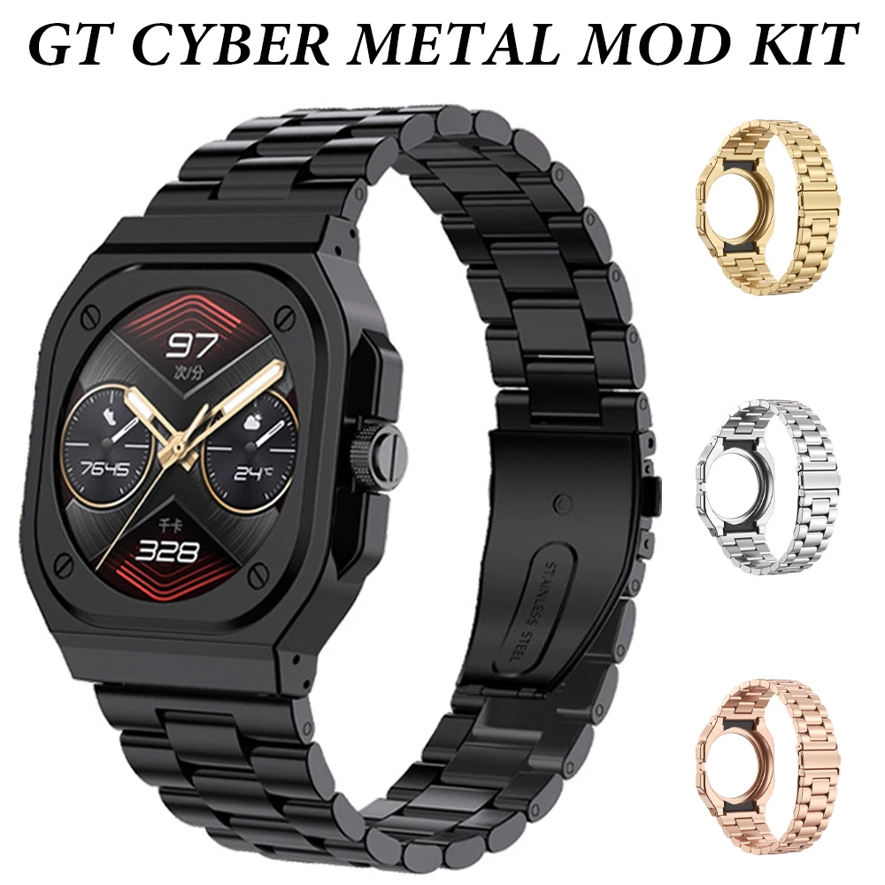 

Stainless Steel Modification Kit for HUAWEI GT Cyber Watch Replacement Mod Kit for GT Cyber Metal Buckle Bracelet Accessories