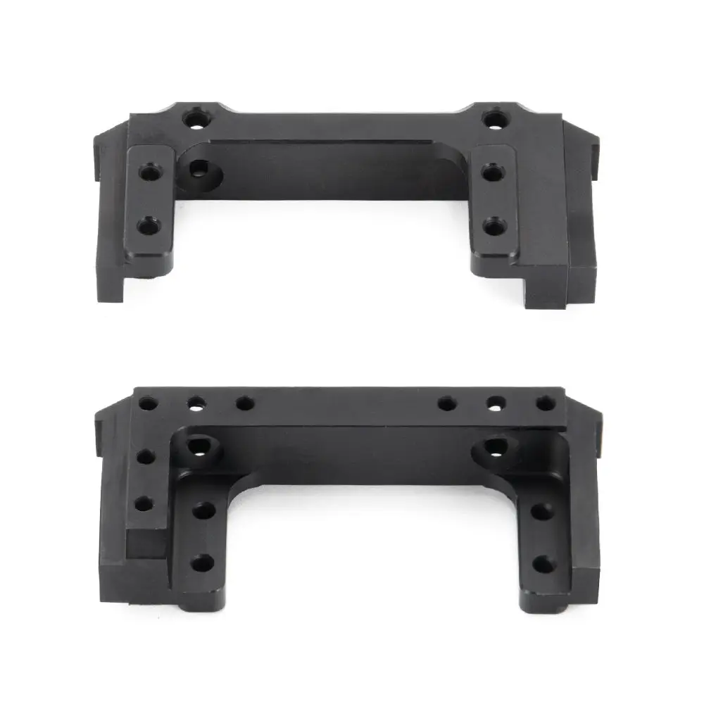 BAAA-Aluminum Alloy Front Bumper Mount Servo Stand for 1/10 RC Crawler Axial SCX10 II AX90046 90046 90047 Upgrade Part,Black