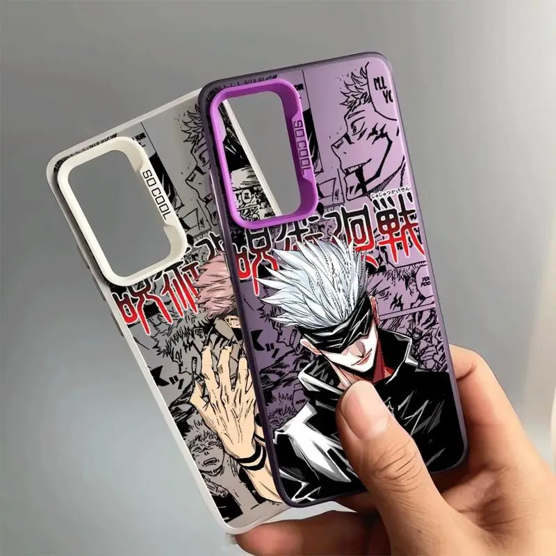 Etui Anime J-Jujutsu K-Kaisen do Samsung Galaxy S24 S23 FE S22 Plus S20 S21 Ultra Note 20 S23 Ultra odporna na wstrząsy obudowa