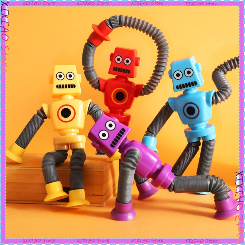 ของเล่นป๊อปทิวบ์ ของเล่นบีบแก้เครียด หุ่นยนต์ดูดติดผนังแบบยืดหดได้ ของเล่นเสริมพัฒนาการ ของเล่นสำหรับงานปาร์ตี้ ของขวัญสำหรับเด็กหญิงและเด็กชาย