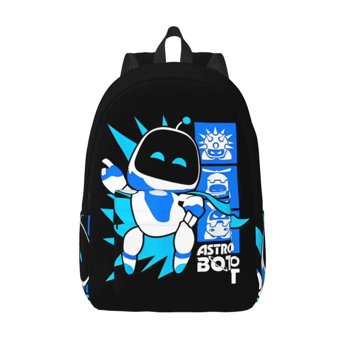 Astrobots Rescue Mission Victory Game Backpack for Boy Girl Kid Student School Bookbag Canvas Daypack Preschool Kindergarten Bag