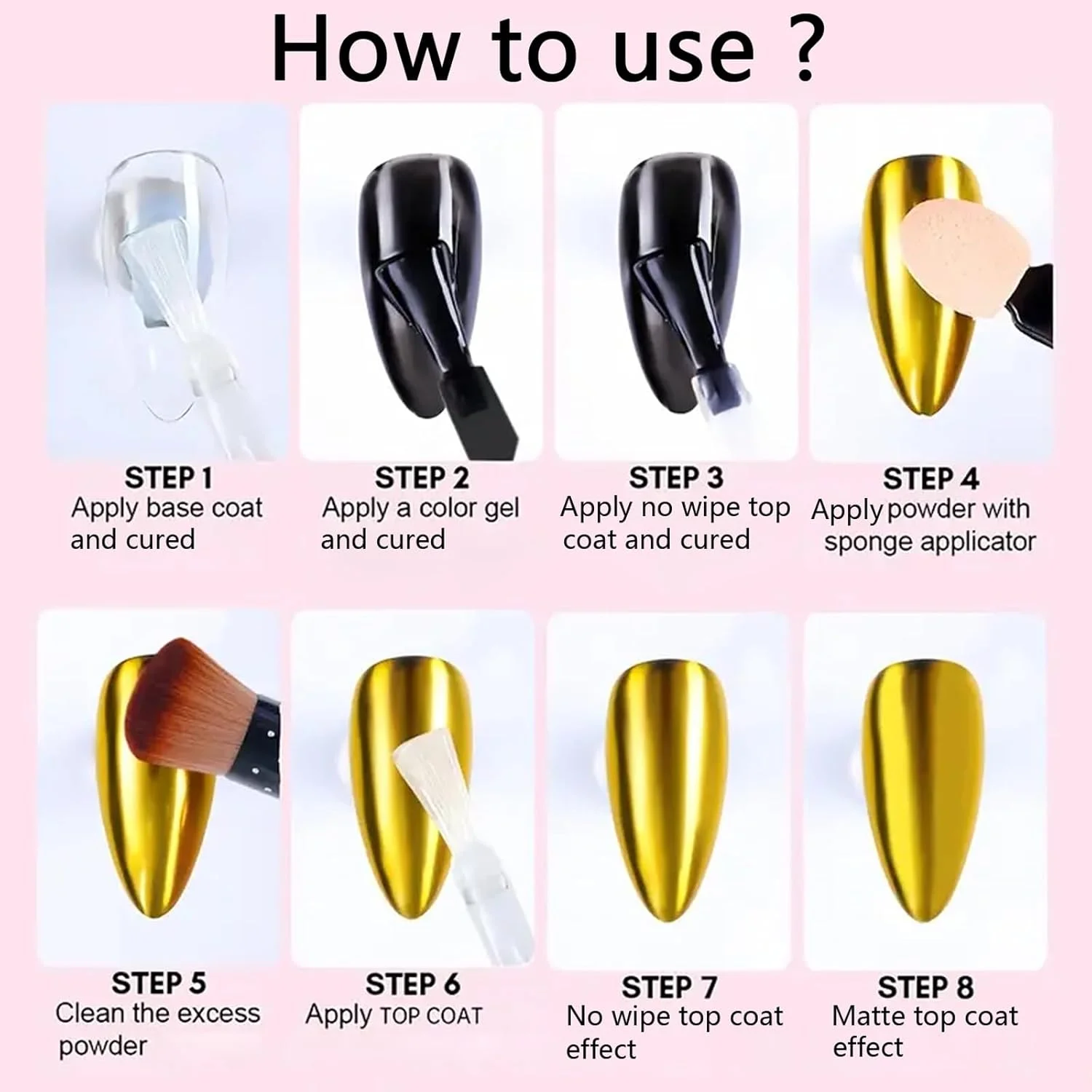 6/16 kleuren lichte kleur effen geleidelijke verandering poeder oogschaduw plaat gemonteerd meisje nagellak aurora spiegel nagel glitter poeder