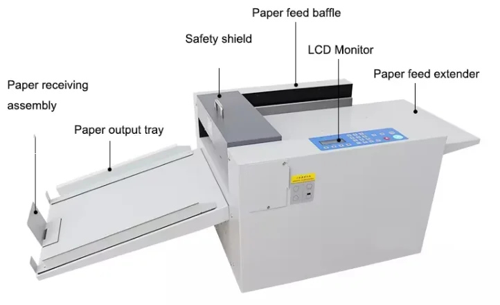 NC350 A3 Digital Paper Creasing Machine, Electric Multi-Function Dotted Line Perforator & Folding Maker