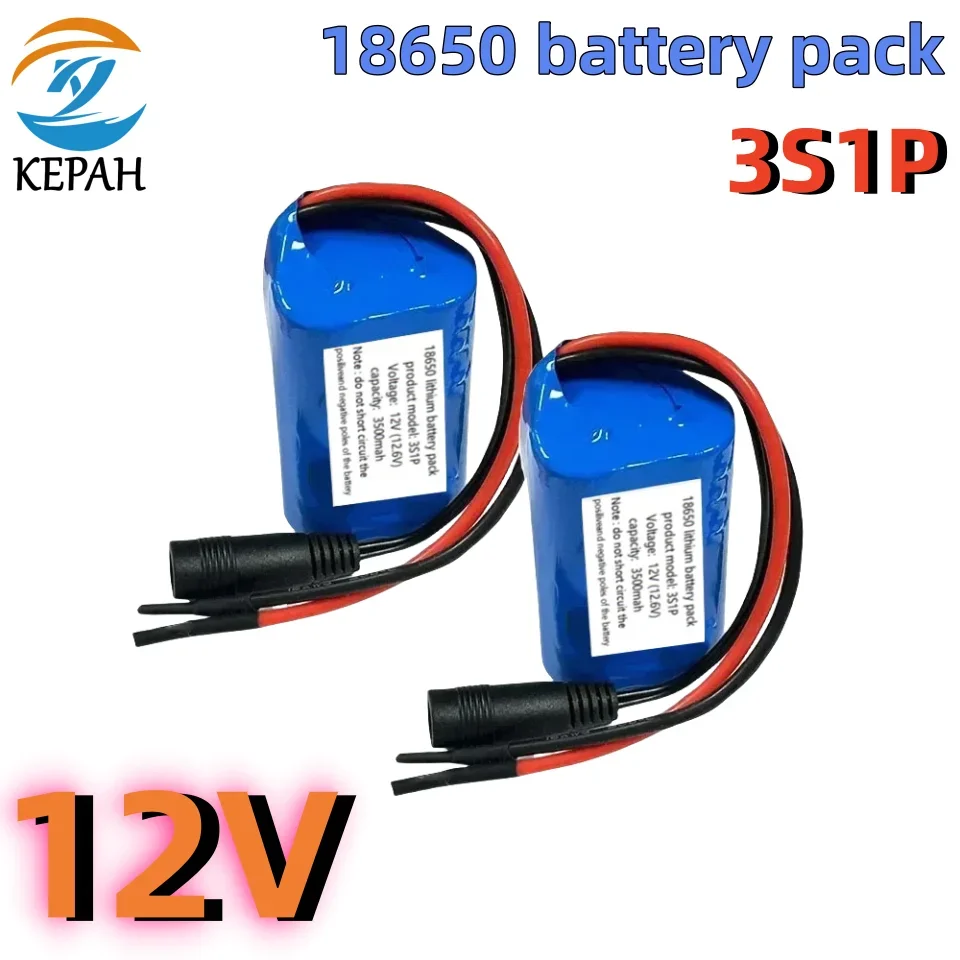 18650 12 فولت 3S1P 3500 مللي أمبير بطارية 18650 بطارية ليثيوم أيون مع BMS لإمدادات الطاقة الاحتياطية كاميرات CCTV #2