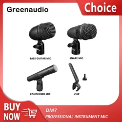 DM7 Professional Instrument Microphone Accessories For Bass Guitar Jazz Drum