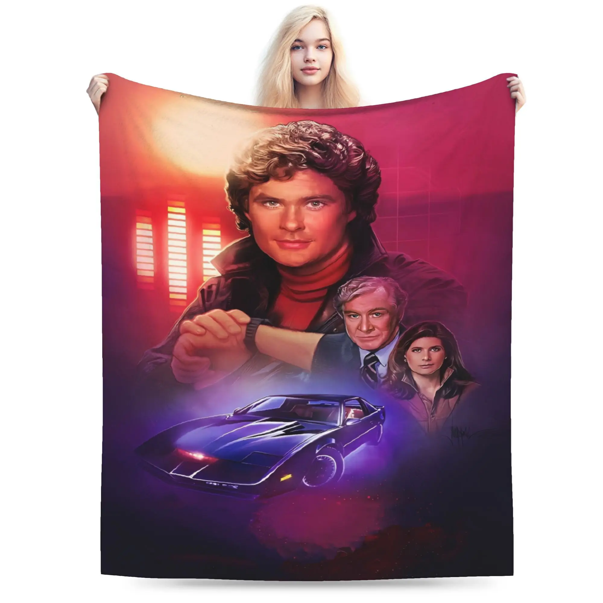 David Hasselhoff Blanket Quality Soft Warm Film Throw Blanket Winter Child Couch Chair Novelty Bedspread